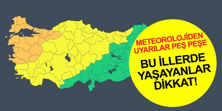 Meteoroloji Genel Müdürlüğü, Aralarında Kastamonu ilimizinde olduğu 17 il için turuncu, 35 il için sarı uyarı yayınladı.