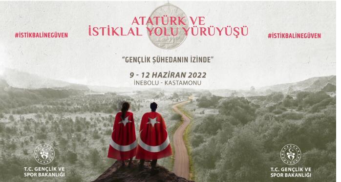 “İnebolu – Kastamonu Arası Atatürk ve İstiklal Yolu Yürüyüşü” Başvuruları Başladı
