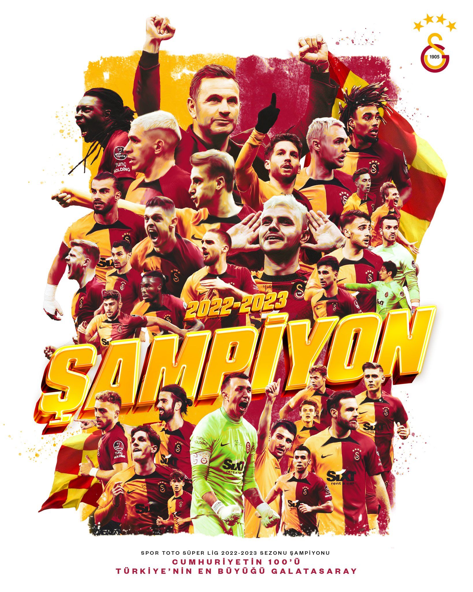 T.C’nin 100.Yılında Galatasaray 23. kez Şampiyon Oldu