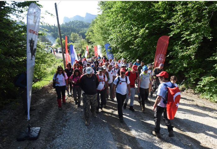 "Atatürk ve İstiklal Yolu Yürüyüşü" Devam Ediyor