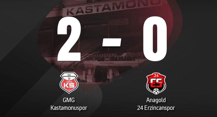 GMG Kastamonuspor Dolu Dizgin : GMG Kastamonuspor  2 Erzincanspor 0