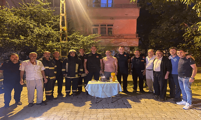 Taşköprü İlçemizde Yangın İhbarına Giden İtfaiyecilere Sürpriz