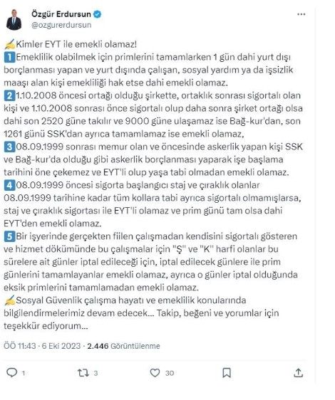 EYT Bekleyenleri Üzen Gelişme: SGK Uzmanı Özgür Erdursun Açıkladı!