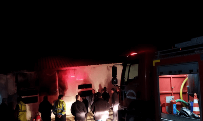 Kastamonu’da İşçilerin Kaldığı Konteynırda Yangın Çıktı