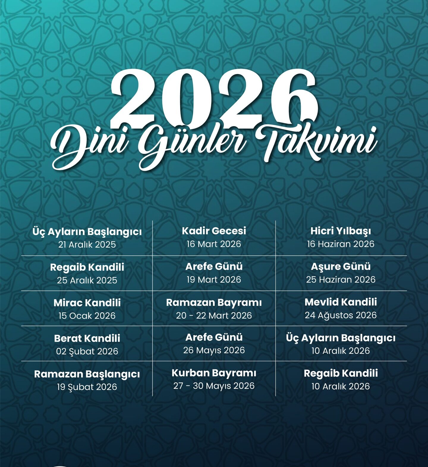Dini Günler Takvimi