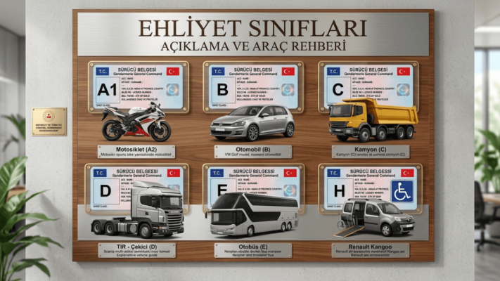 Ehliyet Sınıfları ve Hangi Araçları Kullanabilirsiniz? (B, A2, C, D, M, F)