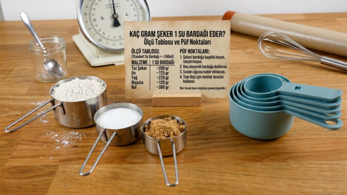 Kaç Gram Şeker 1 Su Bardağı Eder? Ölçü Tablosu ve Püf Noktaları