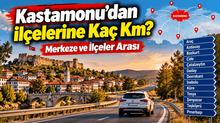 Kastamonu İlçelerine Kaç Km? Merkeze ve İlçeler Arası