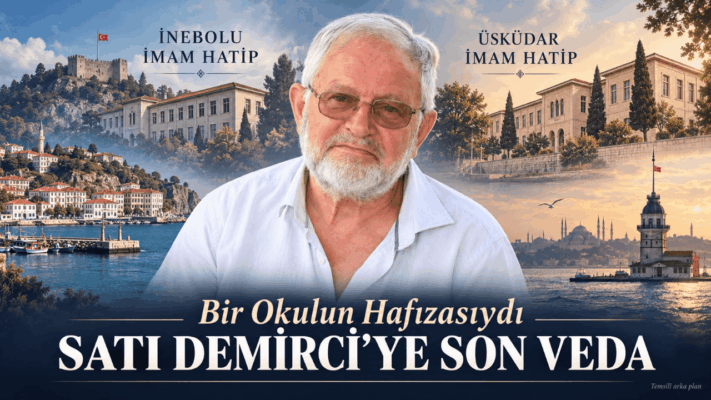 İnebolu’da Bir Okulun Hafızasıydı: Efsane Müdür Satı Demirci’ye Son Veda